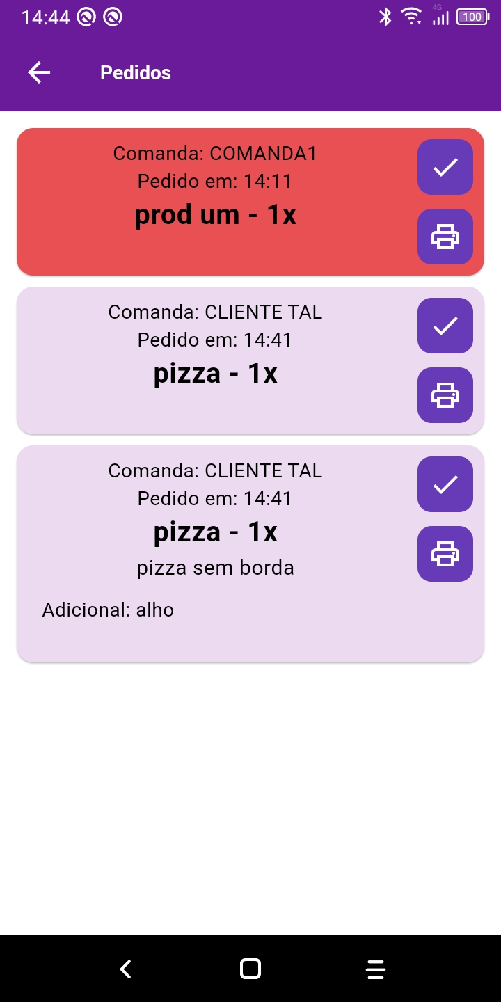 Lista de pedidos